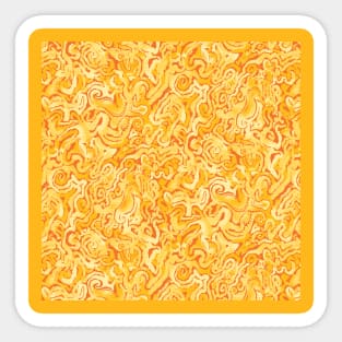 Marigold Seahorse Spirals Sticker